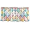 thumbnail image 7 of Yayeee Kitchen Curtains Set of 2 Light Filtering 57"x36" Over Sink Window Panels, Colorful Geometric, 7 of 7