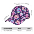 thumbnail image 2 of Balery Skull mushroom colorful cute Gorra de béisbol de tamaño ajustable para correr, entrenar y actividades al aire libre. Gorra de papá para todas las estaciones., 2 of 6