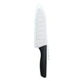 thumbnail image 6 of Mainstays 5" Stainless Steel Santoku Kitchen Knife Black with Sheath, 6 of 10