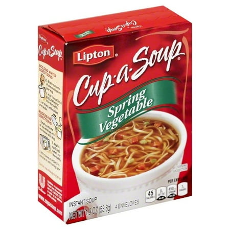 (6 pack) (6 Pack) Lipton Cup-A-Soup Instant Soup Mix Spring Vegetable 1.9 oz