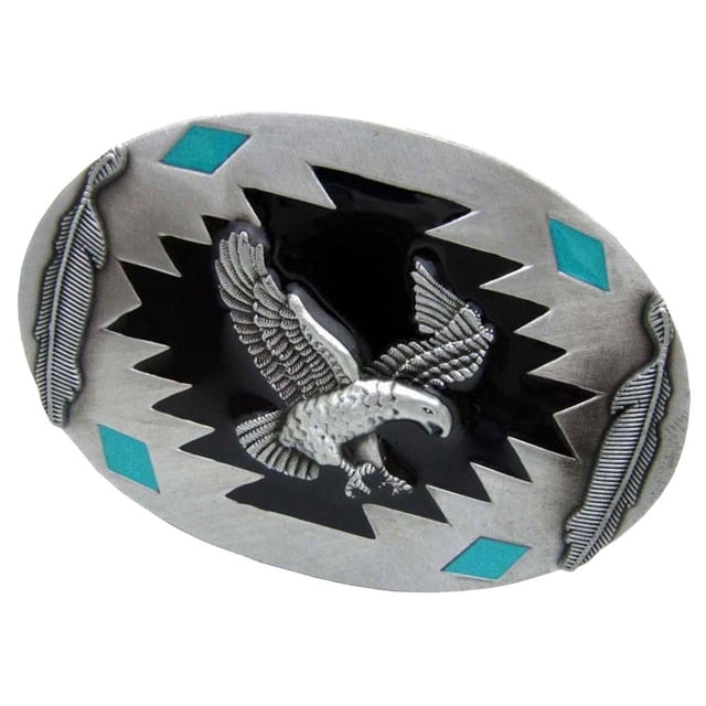 Jeans Accesorios Metal Vintage Western Hebilla de Cinturón Oval Flying Yuyangstore Hebilla del cinturón occidental de la vendimia