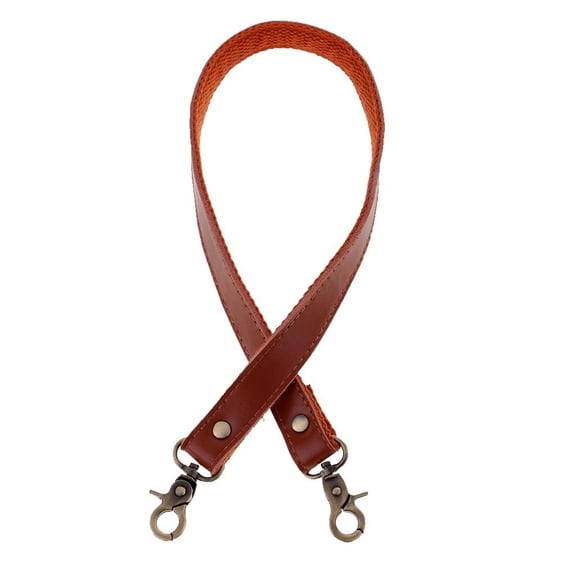 Wxqbjtam Light coffee Genuine Leather Canvas Shoulder Bag Strap Replacement 60cm
