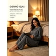 thumbnail image 6 of MecTo Sleepwear Loose Side Split Wide Leg, Pajamas Set (Women's), 6 of 8