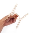 thumbnail image 4 of Minty Dream Brown Large Loop Hair Claw 2Pcs Set for Women, 4 of 6