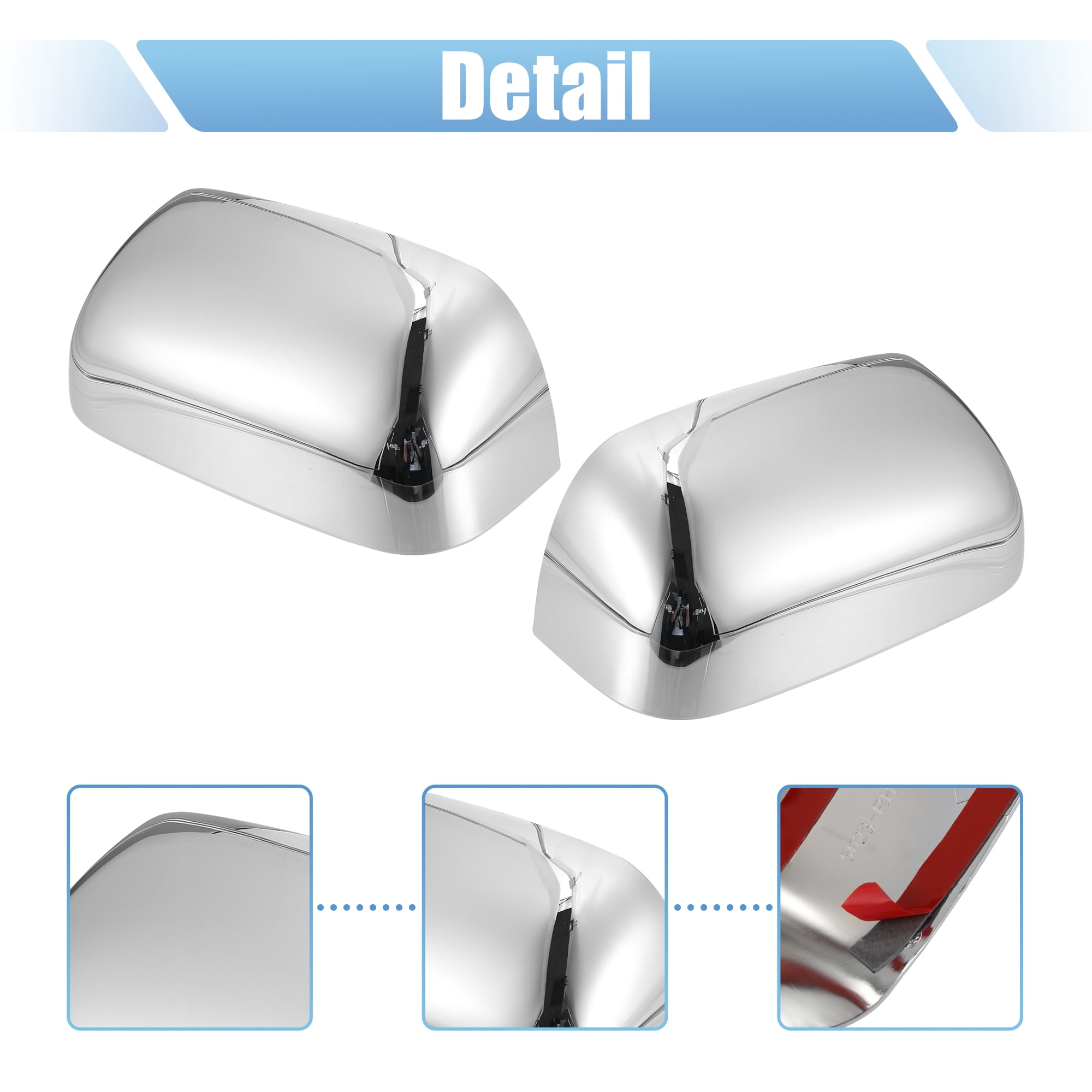 Unique Bargains Chrome Plated Power Mirror Cover Caps for Dodge for Ram 2002-2008