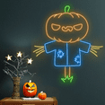 thumbnail image 3 of Straw Man Neon Signs, Halloween Long-lasting Light Decor, 3 of 4