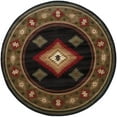 thumbnail image 4 of Oriental Weavers Hudson 087G1 Black/Green Southwest/Lodge Round Indoor Area Rug, 4 of 5