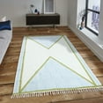 thumbnail image 2 of Casavani Kitchen Geometric Cotton Area Kilim,Blue 9x12 Ft, 2 of 6