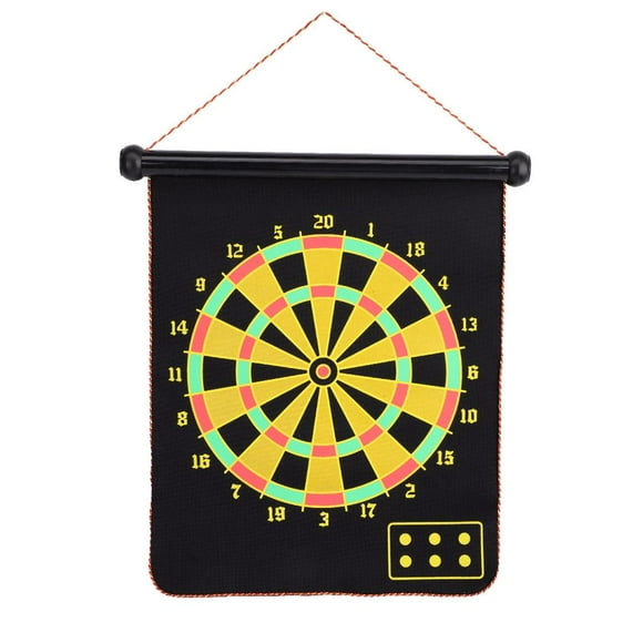 Spptty Double Sided Dartboard,Magnetic Dartboard,15inch Magnetic Double Sided Dart Board Wall Hanging Dartboard with 6 Safety Darts