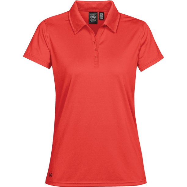 Stormtech - Polo piqué modelo Eclipse para mujer (Rojo brillante)