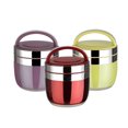 thumbnail image 3 of 2 Layer Portable Stainless Steel Insulated Bento Food Thermal Container Lunch Box Red 1.2L, 3 of 8
