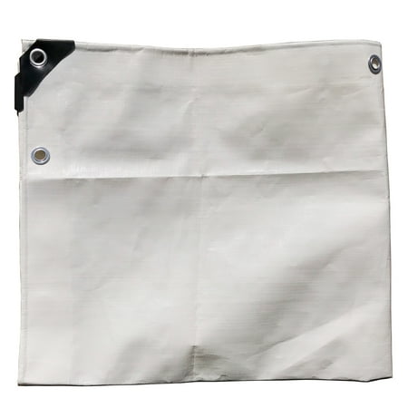 Alion Home White Heavy Duty All Purpose Poly Tarp 12mil Waterproof Poly Tarp 12mil Waterproof