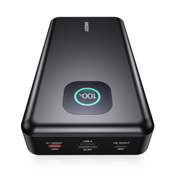 Power Bank Ansody de 25000 mAh y 140 W, cargador portátil para laptop