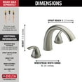 thumbnail image 3 of Delta Classic Roman Tub Trim in Stainless T2705-SS, 3 of 5