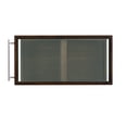 thumbnail image 6 of Powell Thornton 2-Tier Z-Frame Rolling Bar Cart with Glass Top, Walnut, 6 of 19