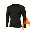 thumbnail image 4 of Aursykel 2 Pack Men's Thermal Shirt Lightweight Athletic Undershirt Long Sleeve Fleece Lined Base Layer Winter Tops Workout, 4 of 6