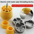 thumbnail image 4 of CNKOO Electric Drill Compatible PVC Pipe Threader Kit  PVC Pipe Threader Set with 3 Dies  1/2”  3/4”  1”  PVC Thread Maker Tool for Electric Drill - Plastic Pipe Tap Die Set  Pipe Threade, 4 of 7