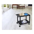 thumbnail image 4 of Luxor 26"H Mobile Multipurpose Plastic Storage Utility AV Cart with 2 Shelves - Black, 4 of 6