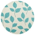 thumbnail image 2 of Round Placemats Plate Mats 15 Inch Non-Slip Heat Resistant Washable PVC Set Table Decoration for Kitchen Dining Turquoise Leaf, 2 of 7