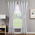 thumbnail image 5 of Creative Home Ideas Contemporary, Modern 2 Piece Jacquard Light Filtering Curtain Set, 5 of 13