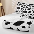 thumbnail image 4 of jejeloiu Vintage Brown Black Cow Print Quilt Full Kids,Retro Animal Print Full Bedspread Sets For Boy,3pcs, 4 of 7