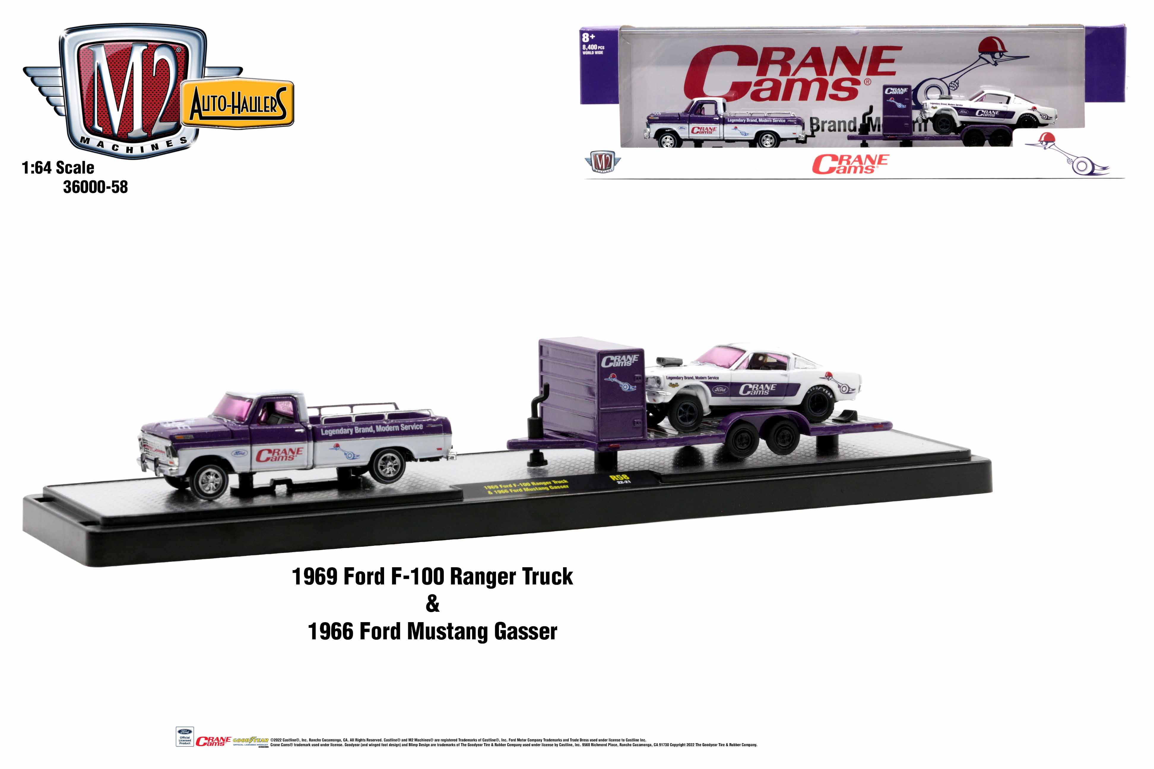 M2 Machines Auto Hauler 53 1969 Ford F-100 Ranger Truck & 1966