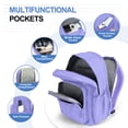 thumbnail image 4 of DAKIMOE Travel Backpack for Women Men Laptop Backpack with Computer Compartment Waterproof Large Capacity Wear Resistant Scratch-proof for Travel College Bussiness School, Light Purple, 4 of 9