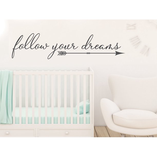 Follow Your Dreams Cursive Wall Decal For Kids