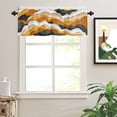 thumbnail image 6 of Valances for Windows Gradient Ocean Waves Orange Gray Gradient Waves Valance Rod Pocket Window Treatments Curtains for Kitchen Small Windows Living Room Bedroom Bathroom, 60"x18", 6 of 7