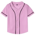 thumbnail image 7 of TIREOW Boys and Girls Baseball Jersey Boys Short Sleeve Button T-Shirts Fashion Hip Hop Casual Sports Solid Color Shirt, 7 of 7