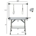thumbnail image 2 of 36" Folding Dog Pet Grooming Table Stainless Steel Frame Rubber Mat on Board with Adjustable Arm and Clamps pet dog Cat Grooming Table (SILVER-GRAY COLOR), 2 of 17