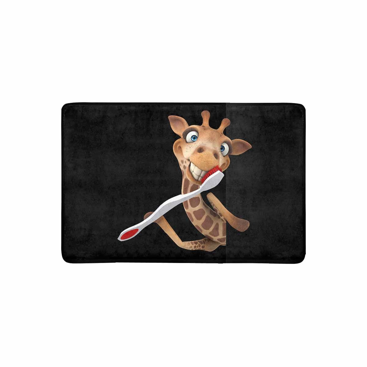 MKHERT Fun Giraffe Brushing Teeth Doormat Rug Home Decor Floor Mat Bath ...
