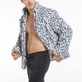 thumbnail image 6 of Brilliant Winter Jackets for Men Clearance Men Leopard Winter Warm Lightweight Outdoor Woolen Faux-Fur' Coat Collar OverCoat White XXL, 6 of 9