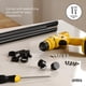 thumbnail image 3 of Umbra - Cortinero simple ajustable Cappa, Negro, 3 of 7