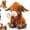 Brown Cow, variant on SILKBUT Octopus Dog Squeak Toys, Plush Tug of War Dog Toy with Crinkle | Dual sounds: squeaker plus crinkle paper; elastic spring for tug play; soft PP cotton; for dogs 5 to 40 lbs; machine washable