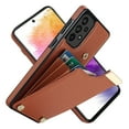 thumbnail image 4 of ELEHOLD Leather Wallet Case for Samsung Galaxy A52 5G Premium Leather Material with Organ Card Slots Holders Full Body Protection Shockproof Anti-Fingerprint Purse Case,brown, 4 of 6