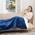 thumbnail image 4 of IDEALHOUSE Ultra-Soft Heated Throw Blanket: 6 Warmth Settings & Auto Safety - Oversized 50"x60" ETL-Certified Electric Blanket for Sofa & Bed Comfort, 4 of 7