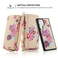 thumbnail image 4 of Allytech Flower Case for Galaxy S23 5G Wallet Cover for Women Girl, PU Leather Detachable Luxury Flip RFID Protected Card Holder Case with Hand/Shoulder Strap Case for Samsung Galaxy S23 6.1", Yellow, 4 of 13