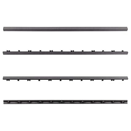 NewTechWood 1/12 ft. x 3 ft. Quick Deck Composite Deck Tile Straight Trim in Westminster Gray (2-Pieces/Box)