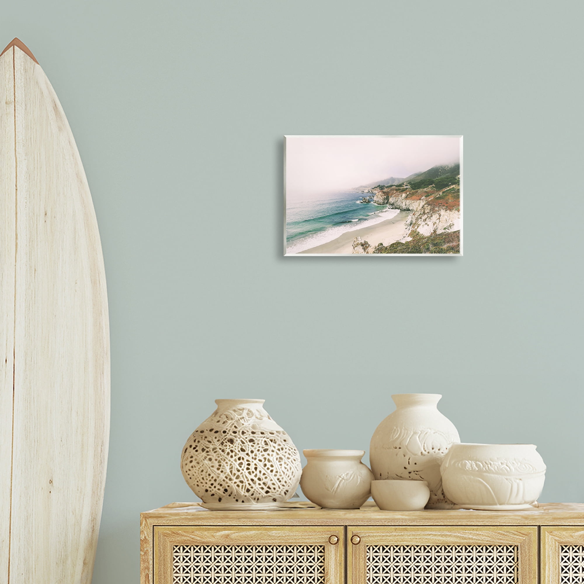 Stupell Industries Big Sur Coast View Landscape & Nature Photography Unframed Art Print Wall Art, 15 x 10