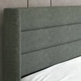 thumbnail image 6 of Sha Cerlin King Size Lift Up Hydraulic Storage Bed Frame, Platform Bed with Fabric Upholstered Wingback Headboard, No Box Spring Needed, Dark Gray, 6 of 14