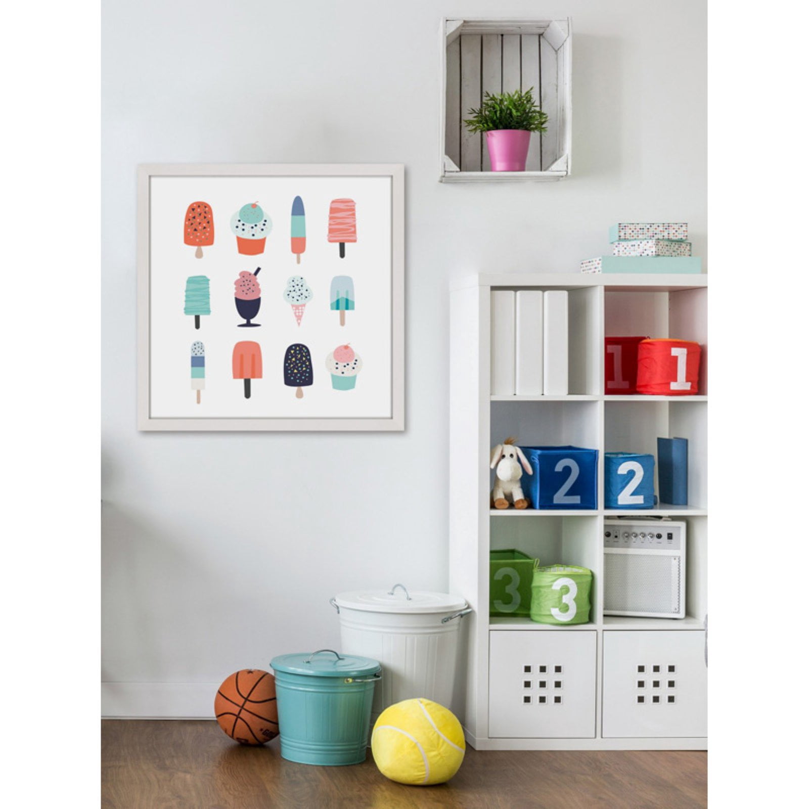 Marmont Hill "Ice Cream Styles 2" by Shayna Pitch Framed Painting Print