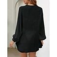 thumbnail image 6 of Button Down Swim Cover Up Shirt Long Sleeve Beach Blouse Bathing Suit Cover Ups for Women, 6 of 7