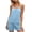 04 Light Blue, variant on Fewfanhot Pajamas for Women Set Cami Pajamas Set Cute Print Lace Trim Cami Top and Shorts Ribbed Cute Sleepwear