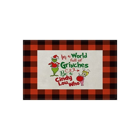 

Mortilo Christmas Merry Whatever Placemats Xmas Stink Stank Stunk Dining Table Place Mats Home Kitchen Decor Resting Face Winter Holiday Decoration 12 X 18 Inch
