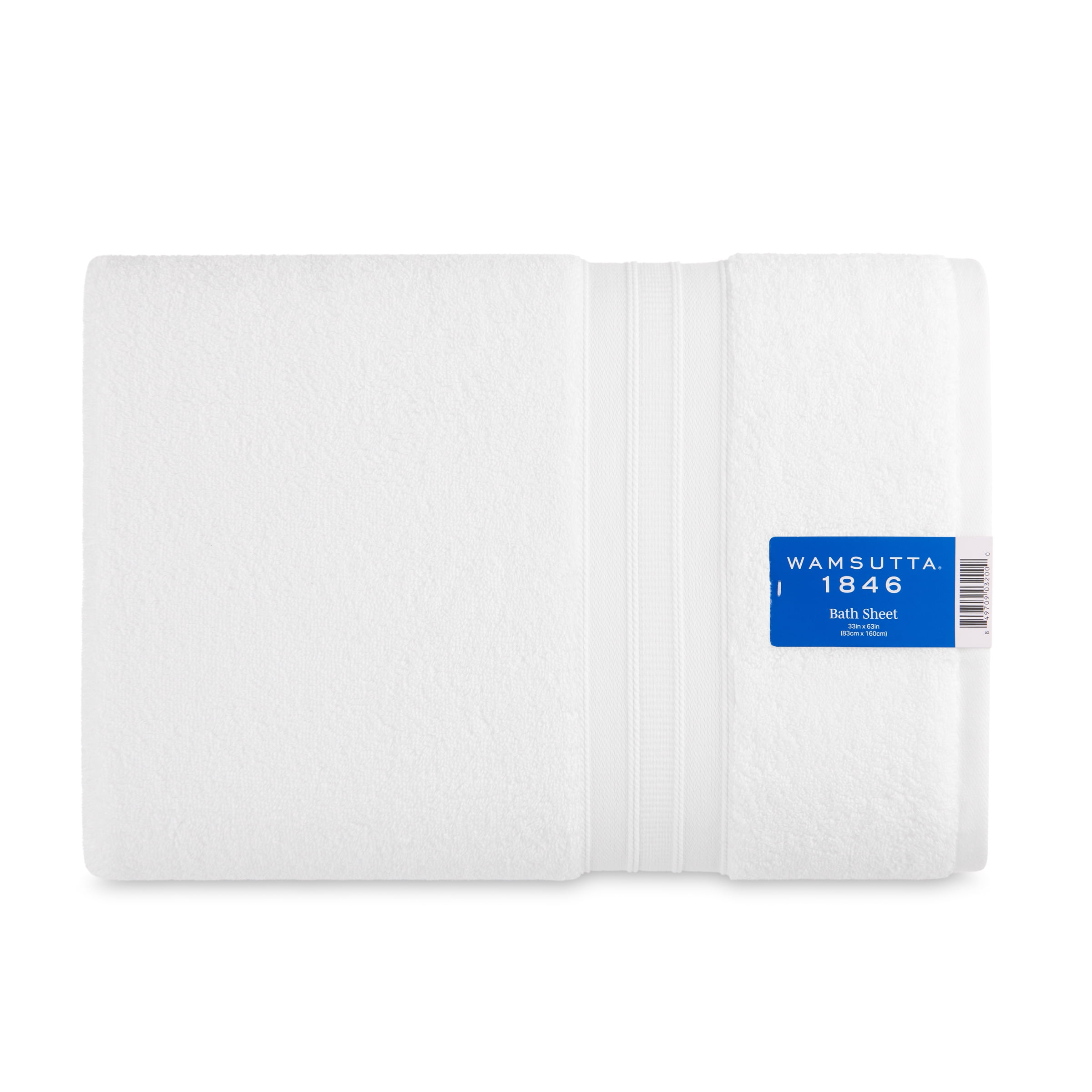 Wamsutta 1846 Luxury Solid Bath Sheet 2 Piece Set, White