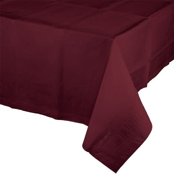 6/Case Bulk Burgundy Paper Table Covers 54 inch x 108 inch