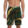 thumbnail image 1 of Fotbe Green Marble Pantalones Cortos de Pijama para Hombre, Ropa de Dormir, Pantalones de Pijama Cortos para Hombre-3X-Large, 1 of 6