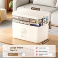 thumbnail image 2 of 3-Layer Moisture-Proof and Light-Proof Portable Medicine Storage Box with Handle, 2 of 7