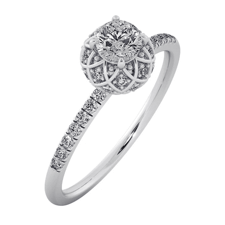 

Classic Lush Sterling Silver Solitaire Ring